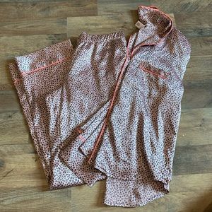 Victoria’s Secret vintage animal print cheetah silky satin pajama set